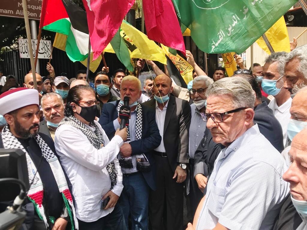 وقفة في الطريق الجديدة لنصرة فلسطين ضد الإحتلال الصهيوني