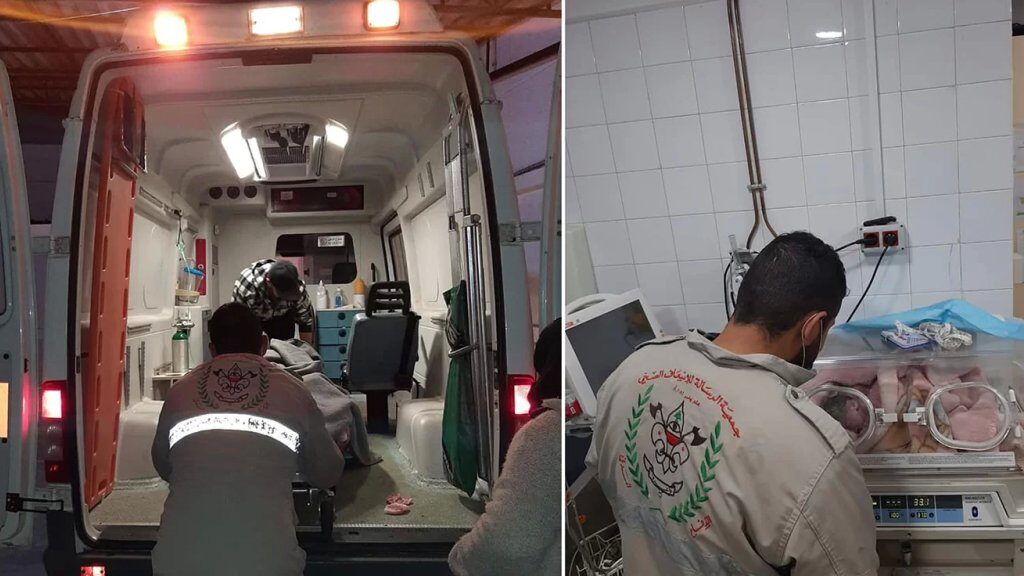 ولادة توأم داخل سيارة إسعاف !